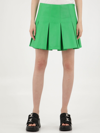 Bottega Veneta Green Leather Skirt In Green