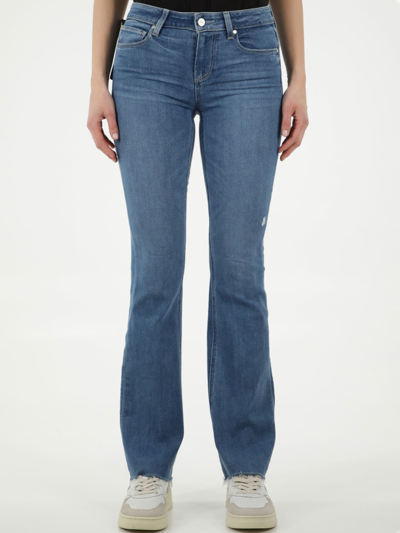 Paige Manhattan Boot Jeans In Light Blue
