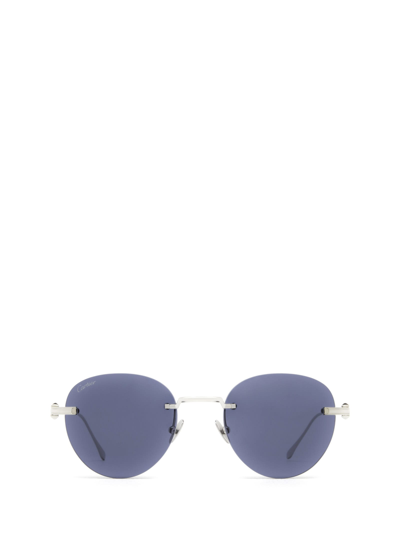 Cartier Ct0331s Silver Male Sunglasses