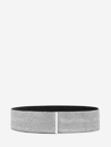 Dolce & Gabbana High-waist Crystal Mesh Belt In Silver