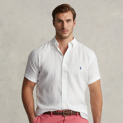 Ralph Lauren Classic Fit Linen Shirt In Harbor Island Blue