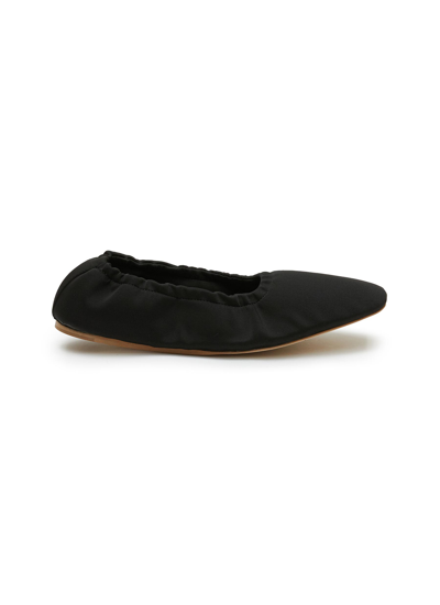 Aera 'carla' Scrunchie Lycra Ballerina Flats In Black