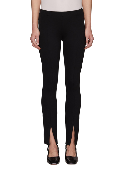 The Row Thilde' Scuba Slit Hem Cropped Trousers In Black