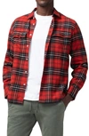 Good Man Brand Plaid Flannel Button-up Shirt In Red Tartan Plaid