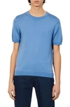 Sandro Pablo Stretch Knit Crewneck T-shirt In Sky Blue