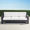 Frontgate St. Kitts Sofa With Cushions In Matte Black Aluminum