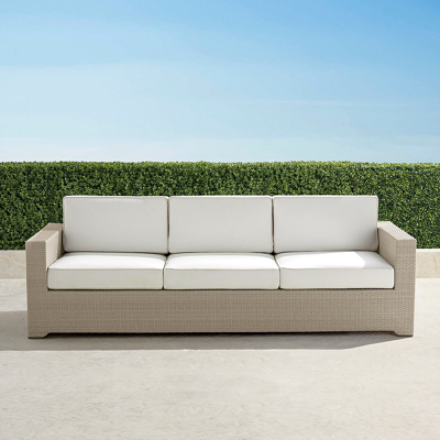 Frontgate Palermo Sofa With Cushions In Dove Finish