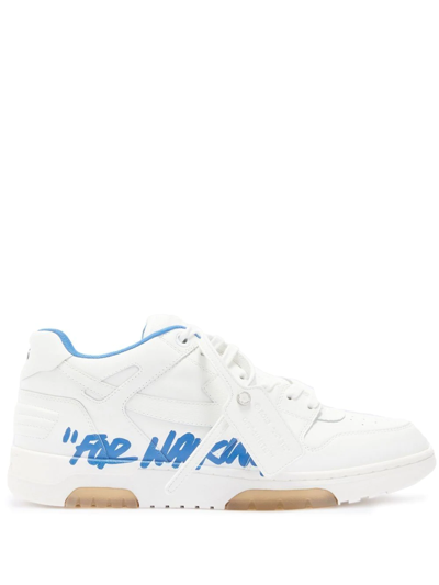 Off-white Men's Out Of Office "for Walking" Trainers In White Blue