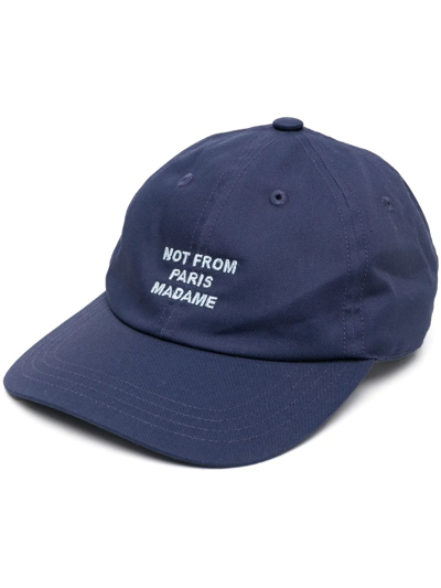 Drôle De Monsieur Drole De Monsieurblue Cotton Twill Hat In Blue