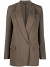 Brunello Cucinelli Tailored-cut Single-breasted Blazer In Green