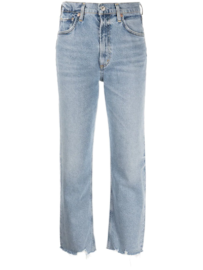 Citizens Of Humanity Daphne Cropped Jeans In Blue