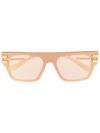 Balmain Square-frame Sunglasses In Nude