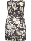 Knwls All-over Baroque-print Dress In Schwarz