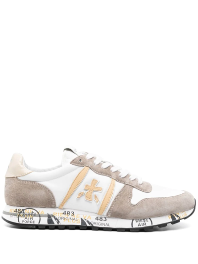 Premiata Eric Leather Low-top Sneakers In Nude