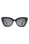Diff 52mm Melody Sunglasses In Black / Grey