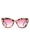 Diff 52mm Melody Sunglasses In Blush Tortoise / Wine