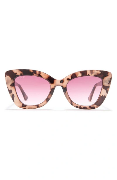Diff 52mm Melody Sunglasses In Blush Tortoise / Wine