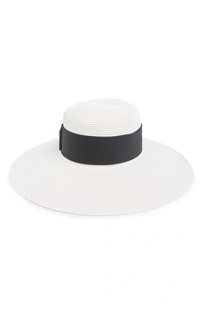 Nordstrom Rack Floppy Bow Sun Hat In White Combo