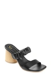 Journee Collection Open Square-toe Block Heel In Black