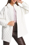 TOPSHOP TEXTURED QUILTED COAT