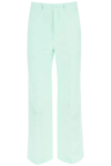 CASABLANCA WOOL BLEND TROUSERS WITH JACQUARD EMBROIDERY