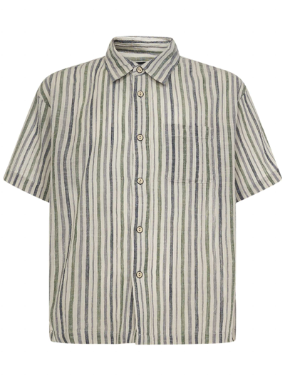 Stussy Wrinkly Cotton Gauze Shirt In Multicolor