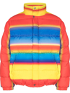 AGR STRIPE-PRINT PUFFER JACKET