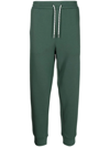 EMPORIO ARMANI EMBROIDERED LOGO TAPERED TRACK TROUSERS