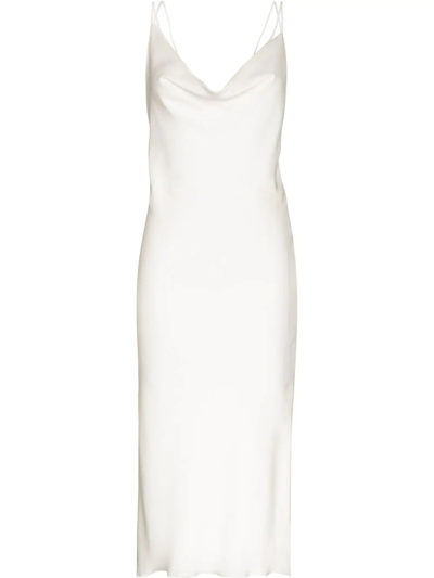 Rotate Birger Christensen Bridal Grace Satin Slip Dress In White