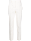 Brunello Cucinelli Cropped Straight-leg Trousers In White