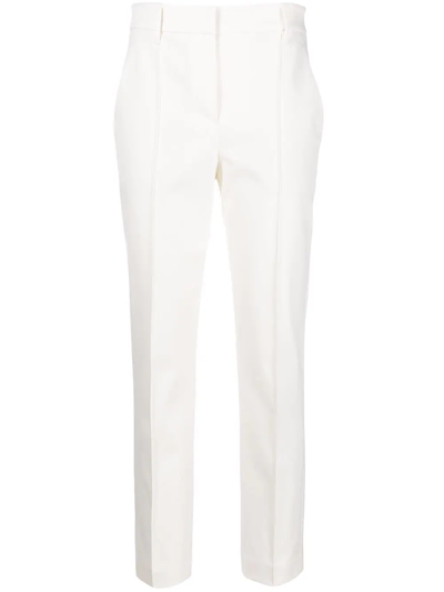 Brunello Cucinelli Cropped Straight-leg Trousers In White