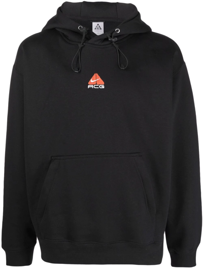 Nike Acg Embroidered Logo Hoodie In Black