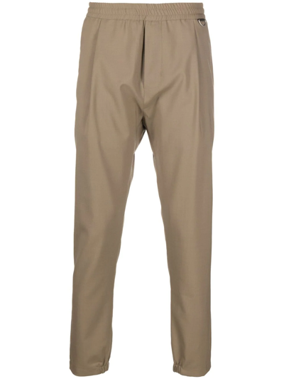 Low Brand Cropped Straight-leg Trousers In Green