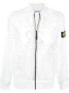 Stone Island Lightweight Sheer Bomber Jacket In White