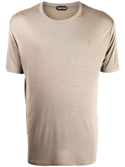 Tom Ford Short-sleeved Crew-neck T-shirt In Green