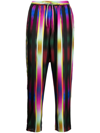 Pierre-louis Mascia Geometric-print Silk Trousers In 124816 Purple