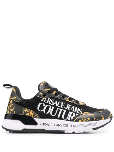 Versace Jeans Couture Dynamic Low-top Trainers In Black