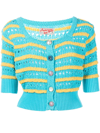 Andersson Bell Choi Jewel Buttons Cardigan In Blau