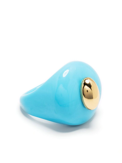 La Manso Burbuja Oversized Ring In Blue