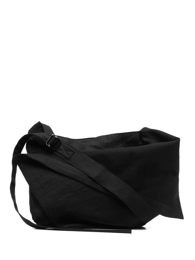 Discord Yohji Yamamoto Adjustable Shoulder Bag In Schwarz