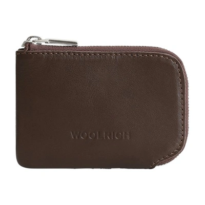Woolrich Small Zipped Wallet In Rain Drum