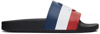 Moncler Kid's Petit Basile Logo Slides, Toddlers/kids In 001 Blue/white/red