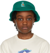 Brain Dead Ssense Exclusive Kids Green Bear Brain Bucket Hat In Teal