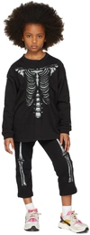 DOUBLET SSENSE EXCLUSIVE KIDS BLACK SKULL SHIRRING LONG SLEEVE T-SHIRT