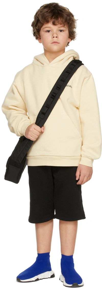 Balenciaga Kids Off-white Logo Hoodie In 9069 Cream ModeSens
