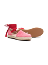 Simonetta Bi-color Suede Espadrilles In Pink