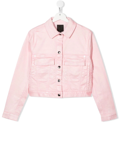 Givenchy Teen Cropped Button-up Jacket In Pink