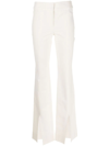 Derek Lam 10 Crosby Maeve Flared Split Hem Trousers In White