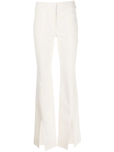 Derek Lam 10 Crosby Maeve Flared Split Hem Trousers In White