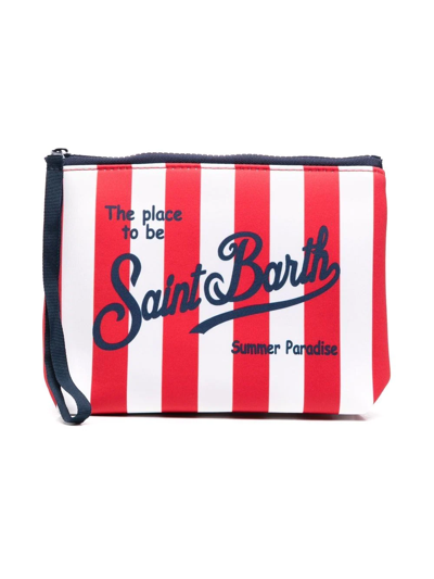 Mc2 Saint Barth Kids' Logo-print Beach Bag In Blue